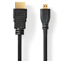 Nedis High Speed HDMI – Micro HDMI černá / Kabel HDMI / Micro HDMI / 4K 30 Hz / 10,2 Gbps / 1,5 m / Ethernet