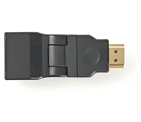 Nedis HDMI adaptér otočný černá / Adaptér / HDMI / Otočný konektor / pozlacené / ABS