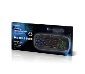 Nedis US herní klávesnice / Membránová klávesnice / LED podsvícení / USB / 1,5 m / US