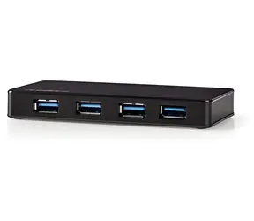 Nedis USB hub 4 porty / USB hub / 4x USB-A / USB 3.2 Gen 1 5 Gbps / síťové napájení
