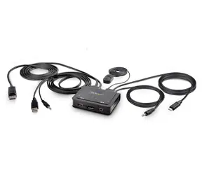 StarTech C2-D46-UAC-CBL-KVM / KVM přepínač / 2-portový / USB-A/USB-C hybridní kabel / 5120x1440 px