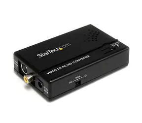 StarTech převodník Composite/S-Video na VGA černá / Převodník / max. 1600 x 1200 px / 60 Hz