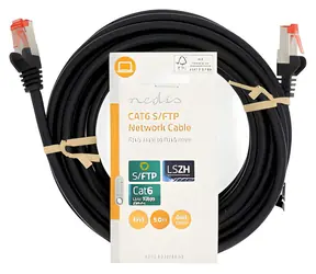 Nedis CAT6 5 m černá / Síťový kabel / S/FTP / RJ45 - RJ45 / LSZH
