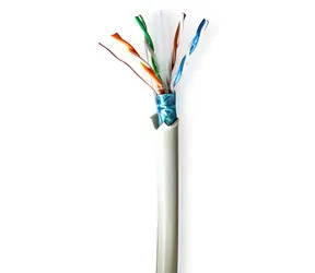 Nedis CAT6 šedá / Síťový kabel / F/UTP / 100 m / LSZH / Box