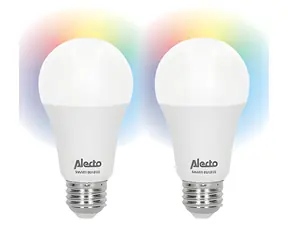Alecto SMART-BULB10 2ks / Chytrá LED žárovka / E27 / Wi-Fi / RGB / 2700K / stmívatelná