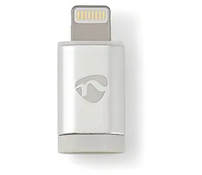 Nedis adaptér Lightning 8-pin - USB Micro-B / Adaptér / Pozlacené konektory / Hliník