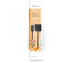 Nedis Adaptér DisplayPort (M) - VGA (F) černá / Redukce / 1080p / Poniklované konektory / 0,2 m
