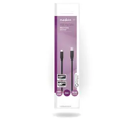 Nedis USB-C - USB-B černá / Kabel USB / USB 2.0 / 480 Mbps / 2 m