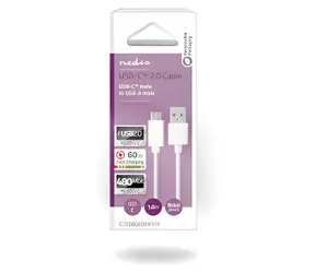 Nedis USB 2.0 kabel černá / Kabel USB / USB-C - USB-C / 60 W / 480 Mbps / 1 m