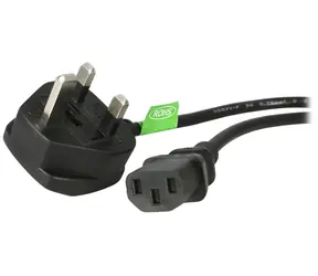 StarTech Napájecí kabel BS 1363-C13 černý / Napájecí kabel / 1,8 m / 250 V / 10 A