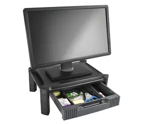 StarTech Stojan pod monitor se zásuvkou černý / Stojan na monitor / do 32" / nosnost 10 kg / plast