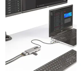StarTech USB-C Multiport Adaptér stříbrná / USB-C hub / 2x HDMI / 3x USB-A / 60 Hz