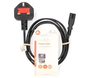 Nedis napájecí kabel UK černá / Zástrčka UK (Type G) - konektor IEC-320-C7 / 2 m / 3 A / 250 V