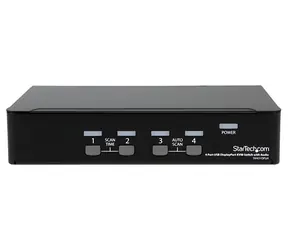 StarTech 4portový DisplayPort KVM přepínač černá