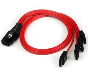StarTech SFF-8087 - 4x SATA reverzní kabel / Kabel / 0,5 m / černá