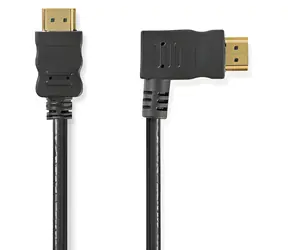 Nedis High Speed HDMI 1,5 m černá / Kabel HDMI / lomený konektor / 4K 30 Hz / 10,2 Gbps / Ethernet