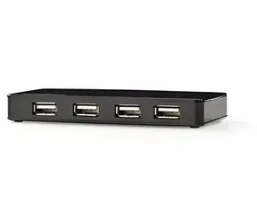 Nedis USB hub 7 portů / USB hub / USB 2.0 / 7x USB-A / s napájecím adaptérem
