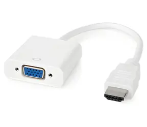 Nedis Adaptér HDMI (M) - VGA (F) bílá / Redukce / Poniklované / PVC