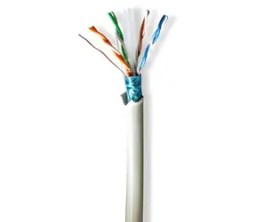 Nedis CAT6 šedá / Síťový kabel / F/UTP / 50 m / LSZH / Box