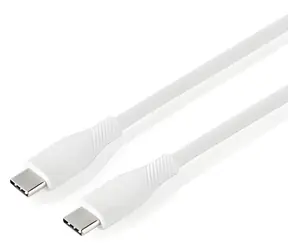 Nedis USB-C - USB-C bílá / Kabel / USB 2.0 / 60 W / 480 Mbps / Silikonový / 1,5 m