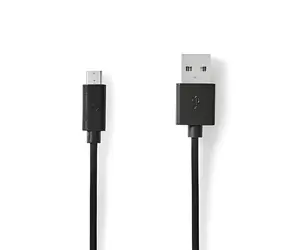 Nedis USB 2.0 kabel USB-A - Micro-B černá / Kabel USB / 0,5 m / 480 Mbps / 10 W