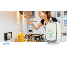 Alecto GA11 / Detektor plynu / zemní plyn (metan) / síťové napájení / akustický a LED alarm / EN 50194