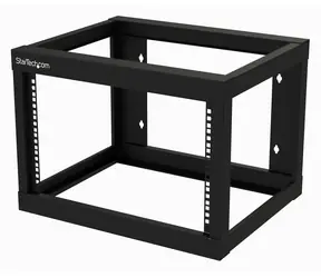StarTech Nástěnný rack s otevřeným rámem 6U / Nástěnný rack / nosnost 80 kg / hloubka 457 mm