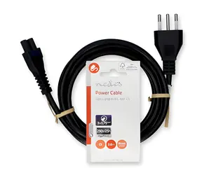 Nedis Napájecí kabel IEC-320-C5 Itálie zástrčka černá / Napájecí kabel / Přímý konektor / 2 m