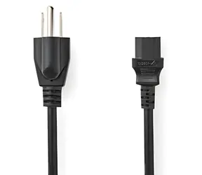 Nedis Napájecí kabel US – IEC-320-C13 černá / Napájecí kabel / 2 m / US zástrčka