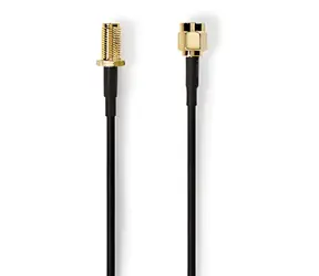 Nedis Anténní kabel RP-SMA černá / Anténní kabel / RP-SMA - RP-SMA / 50 Ohm / 2 m