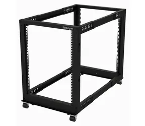 StarTech Otevřený rám rack 15U / Otevřený rám / 4-sloupkový / nosnost 544 kg / 600×1100 mm / černá