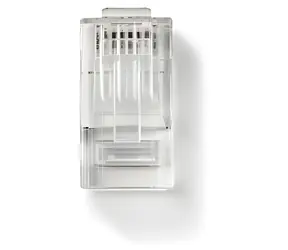 Nedis Konektor RJ45 Cat6 UTP transparentní / Konektor / Přímý / Pozlacené kontakty / 10 ks