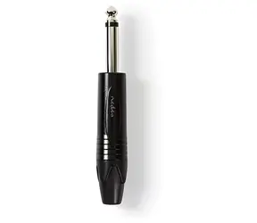 Nedis Jack konektor 6.35 mm (M) černý poniklovaný (COTP23900BK) / Konektor / Pájecí / Přímý