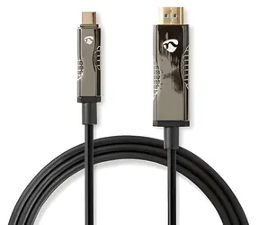 Nedis USB-C - HDMI AOC 50 m černá / Kabel HDMI / Aktivní optický / 18 Gbps