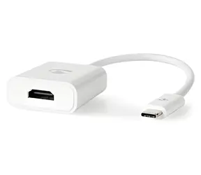 Nedis adaptér USB-C - HDMI bílá / Adaptér / USB 3.2 Gen 1 / 4K 30Hz / 0,2 m