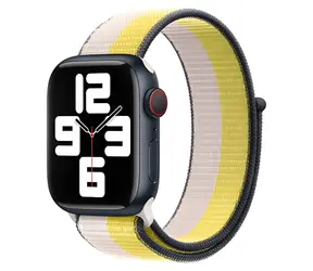 Devia Nylon Braided Two-Tone Loop Oat Milk / Řemínek pro Apple Watch / 40/41/42 mm