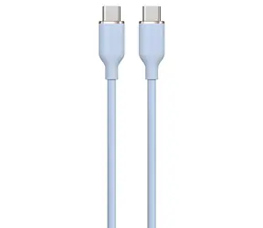 Devia Jelly Series silikonový kabel modrá / Kabel USB-C - USB-C / 1,2 m