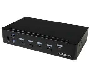 StarTech KVM přepínač 4x DisplayPort černá / KVM přepínač / 4K 60Hz / USB
