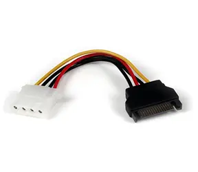 StarTech SATA - Molex napájecí adaptér černá / Adaptér / SATA 15-pin - Molex 4-pin