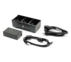 ZEBRA 3-slotová nabíječka baterií pro ZQ600 & QLn & ZQ500 černá / Nabíječka / 3 sloty / napájecí kabel UK