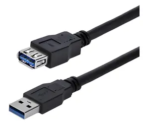 StarTech černá / Prodlužovací kabel USB / USB-A - USB-A / 5 Gbit/s / 1 m