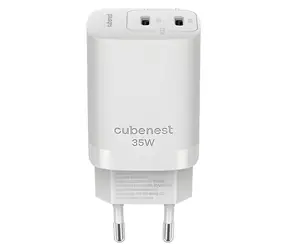 Cubenest GaN adaptér 35W bílá / Síťový adaptér / USB-C / PD