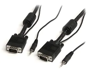 StarTech VGA kabel s audiem černá / Propojovací kabel / VGA - VGA / 3,5mm jack / 5 m