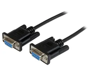 StarTech sériový null modem kabel DB9 černá 1 m / Sériový kabel / Null modem / DB9-DB9