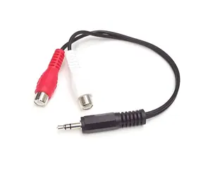 StarTech Jack 3,5 mm - 2x RCA černá / Audio kabel / 0,15 m