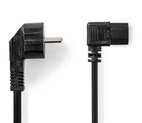 Nedis Napájecí kabel Typ F černá / Zástrčka Typ F (úhlová) – IEC-320-C13 (úhlová) / 10 m