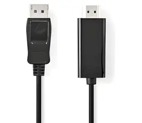 Nedis DisplayPort - HDMI černá / Adaptérový kabel / 4K 30Hz / 3 m / poniklované konektory