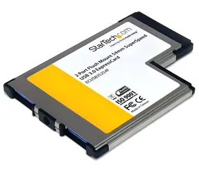 StarTech ExpressCard adaptér USB 3.0 černá / Adaptér / 2x USB 3.2 Gen 1 Type-A