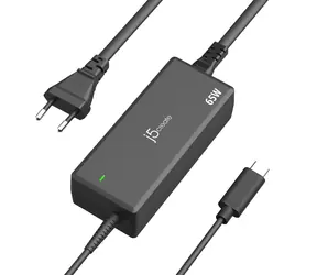 J5Create 65W USB-C PD nabíječka / Napájecí adaptér / USB-C / Černá