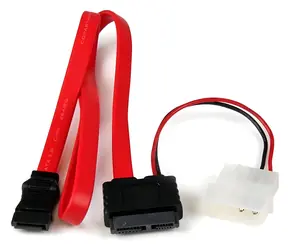 StarTech Adaptér SATA Slimline na SATA a Molex (LP4) / Adaptér / 50,8 cm / červený